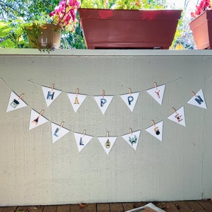Happy Halloween Banner Printable // Halloween Banner // Hanging Banner // Spooky Banner // Halloween Decor