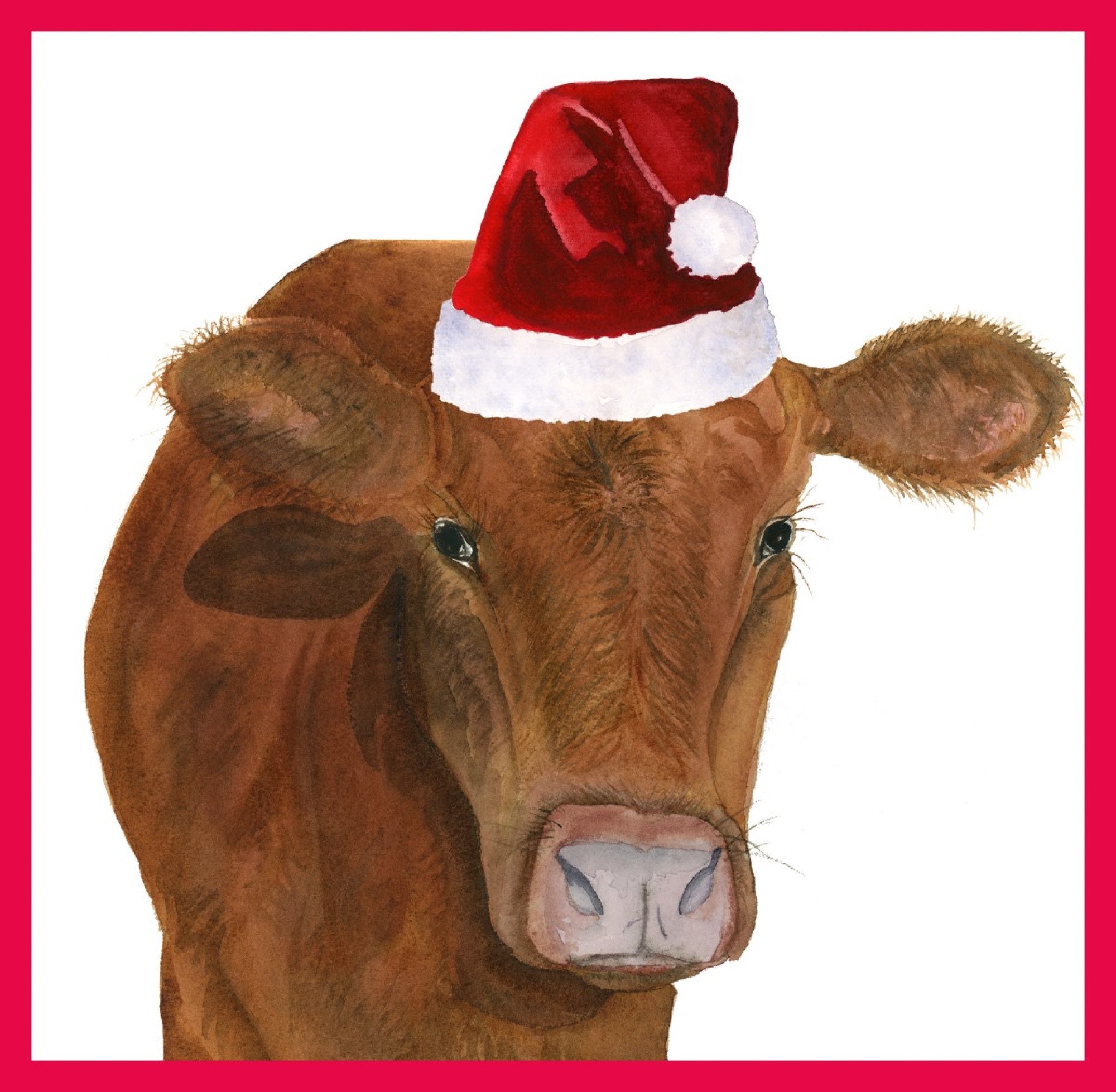 Christmas on the Farm Cards 5 Cards With White Envelopes Etsy