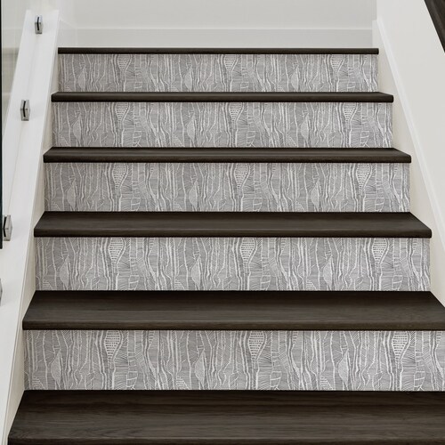 Enchanted Flowing Leaves Peel and Stick Stair Riser Wallpaper Etsy