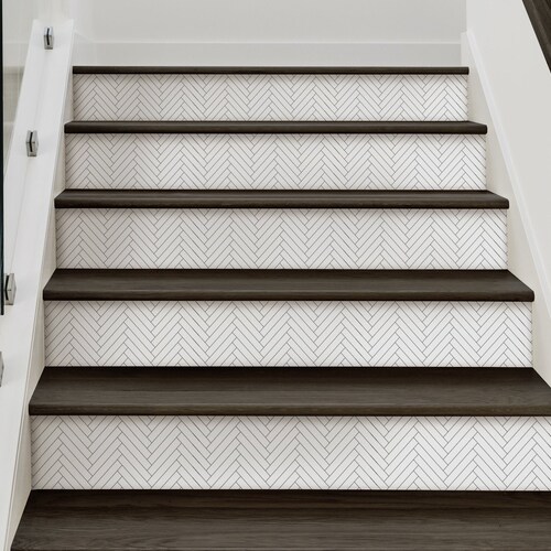 Hexagon Marble Copper Gold Stair Riser Wallpaper - Etsy