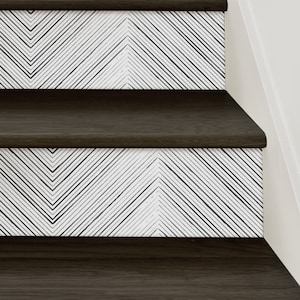 Chevron Lines , Stair Riser Decals