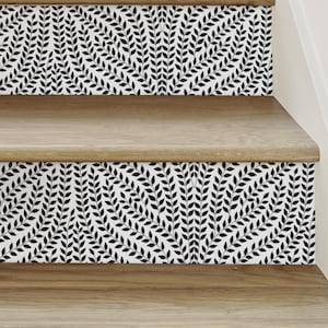 Enchanted Flowing Leaves Peel and Stick, Stair Riser Decals