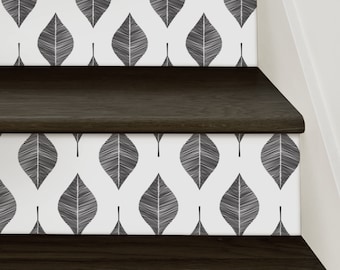 Lines Leaves, Stair Riser Decals