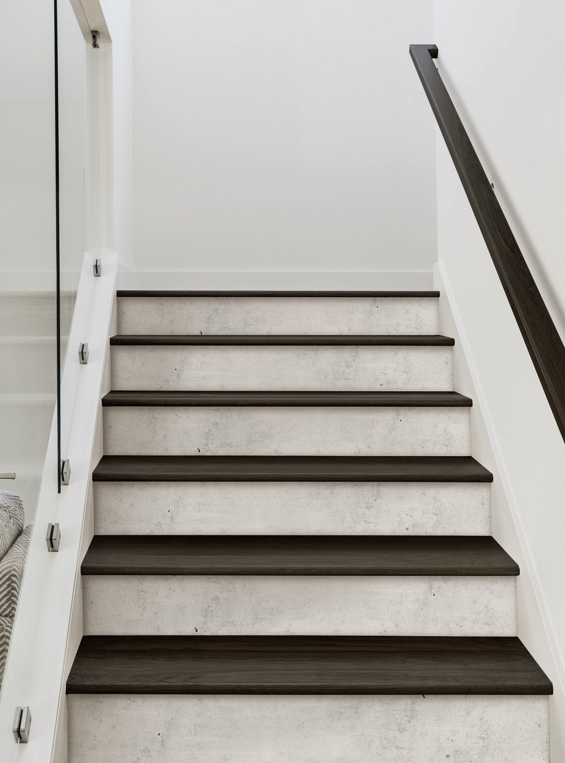 Cement Concrete, Light Grey, Stair Riser Decals - Etsy