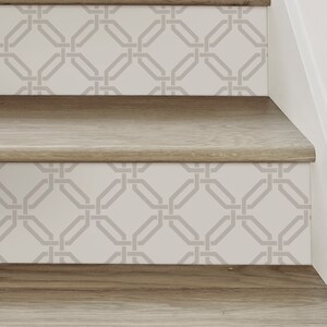 Octagon Links, Beige, Stair Riser Decals