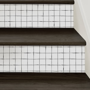 Crosshatch Grid, Stair Riser Decals