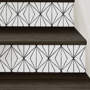 Diamond Points, Custom Color, Stair Riser Decals