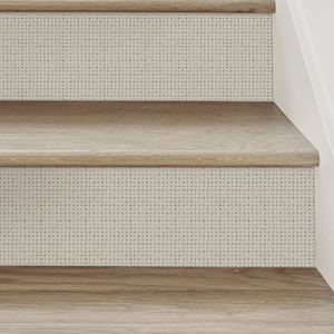 Burlap Hash Pattern, Desert Taupe, Stair Riser Decals