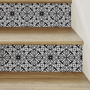 Geo Flowers, Stair Riser Decals