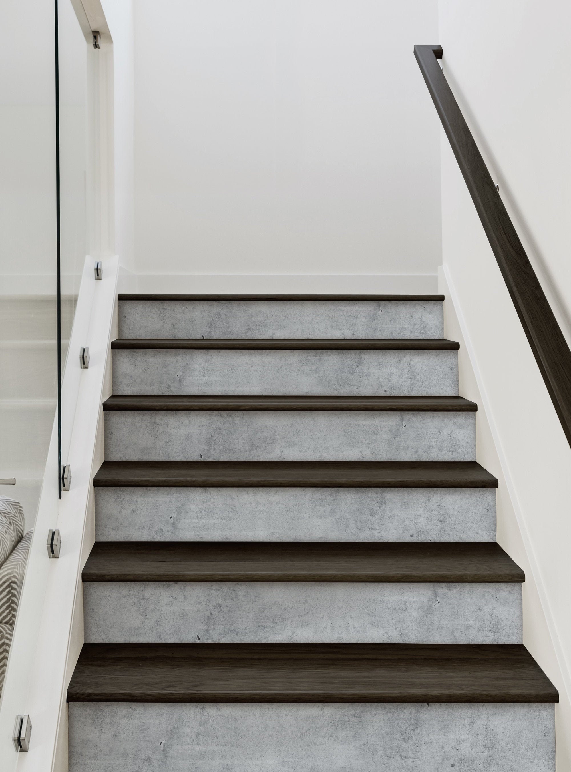 Cement Concrete, Dark Grey, Stair Riser Decals - Etsy