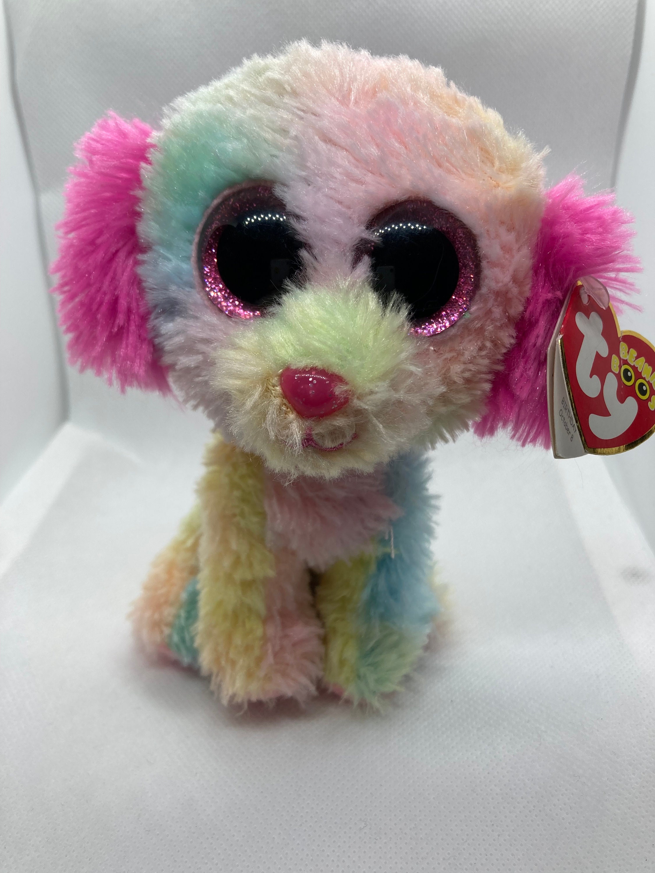 Ty 6 Beanie Boo Lovesy the Dog, Retired, Justice Exclusive 