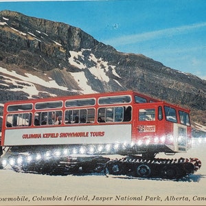 Collection de 5 cartes postales touristiques canadiennes millésimées de 1967, Jasper Nat. Park inutilisé, Expo 67, Neige, Rappel