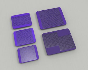 Maze Game Set: 3D Print & Laser Cut Files (Digital Download)