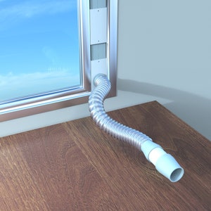 VENTILADOR DE ESCAPE Archivo Stl / Para ventanas grandes Archivo Stl / Para tubo de escape de 3 pulgadas / Impresión láser o 3D Formato Stl de escape