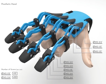 3D Print Prosthetic Finger STL File: DIY Hand Project (Digital Download)