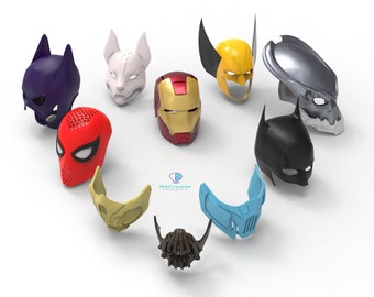 3D (stl format) Super hero Mask, Halloween Mask Combo