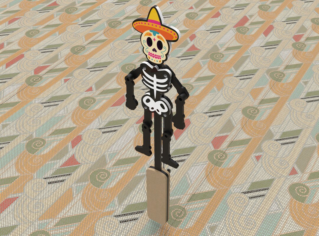 DIY Dancing Skeleton Toy Kit Perfect for Halloween & Día De Los