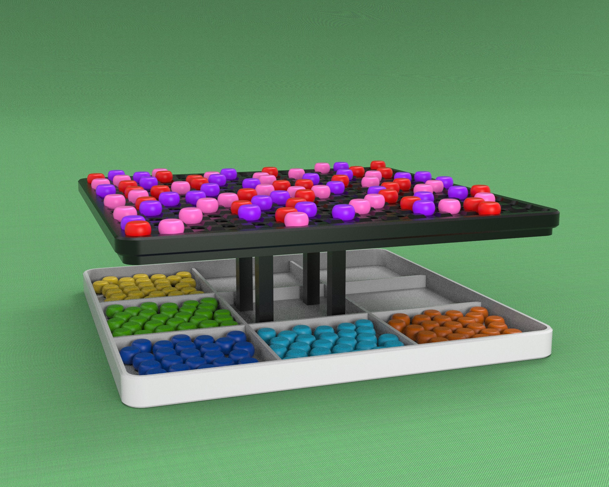 3D Print Files for Multiplayer Candy Crush Style Board Game - Color ...