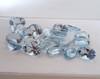 6×4*Natural Aquamarine Faceted Cut Stones Pack of 1 Pc*Oval Shape *Gemstones*Loose Stone for Jewelry