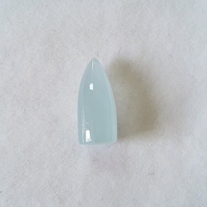 7MM*Bullet Shape Gemstone*Natural Milky Aquamarine Smooth Bullet Cabochon*Size 7×15.5MM Bullet Gemstone*Lose Stone for Jewelry*Pendant Stone