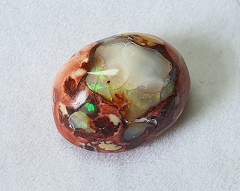 19.5×15.3MM*Natural Mexican Fire Opal*Oval Shape*Cantera Fire Opal with Matrix*Pendant Stone*Loose Stone for Jewelry*Ring Stone