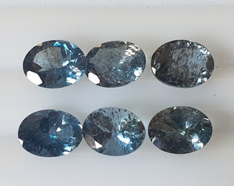 Piedras preciosas facetadas ovaladas de aguamarina musgosa AAA de 8 × 6 MM * Lote de 1 pieza * Piedras sueltas pulidas a mano para joyería * Piedras para anillos * Piedras para colgantes * Piedras para aretes