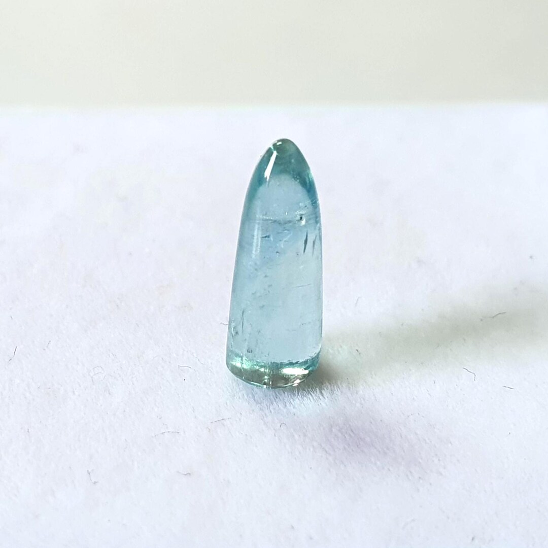 4.80MM Bullet Shape Gemstone*natural Aquamarine Smooth Bullet Cabochon ...