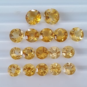 10MM*9MM*8MM Round Pack of 1 Pc Natural Citrine Faceted Cut Stone*Gemstone*Loose Stone for Jewelry