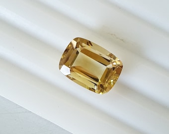 14×10MM* Natuurlijke Citrien Faceted Cut Edelsteen * Rechthoekige kussen vorm * Citrien voor sieraden * Edelsteen voor sieraden * Hanger steen.