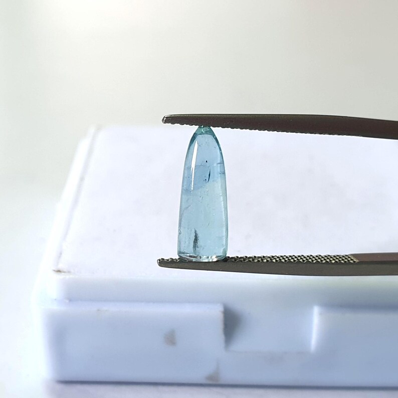 4.80MM Bullet Shape Gemstone*natural Aquamarine Smooth Bullet Cabochon ...