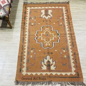 handmade jute kilim rugs-kilim rug bedroom 8 x 10 ft -kilim area rug living room-kilim rug living room modern bohemian-KILIM  RUNNER RUG