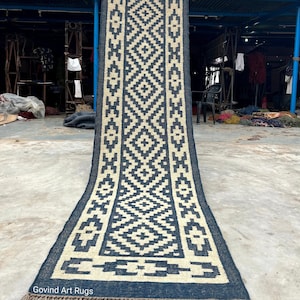 Kilim Runner Rug, Turkish Kilim Rug, Hallway Vintage Kilim Runner, Area Runner Rug, Custom Size Runner, Wool Jute Runner, Handmade Rug