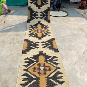 Custom Rug,Floor Carpet,Gift for Her,Handwoven Rug,Jute Rug,Kilim,Kilim Runner Rug,Navajo Kilim Rug,RugBohemian Rug,Runner rug,Vintage Kilim Rug,Wool Jute Runner,Wool Kilim Rug