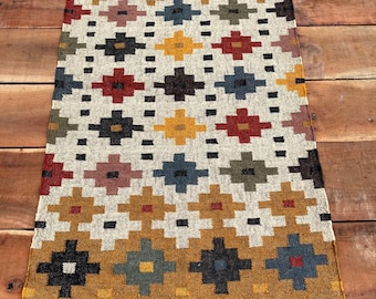 4x6 Ft Multicolor Wool Jute Kilim Rug, Handmade Kilim Rug, Wool Rug Jute Rug; Kilim Dhurrie Rug; Indian Traditional Kilim Rug | Area Rug