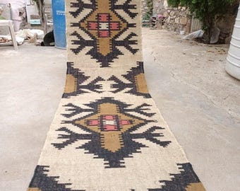 Handmade Kilim Runner Rug For Stair Decor/ Handwoven Wool And Jute Runner,Bohemian Rug, Vintage Kilim Rug, Custom Kilim Runner, 2x30,2x35 Ft