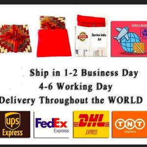 May include: A collage of images showcasing shipping options and delivery times for orders. The images include logos for UPS, FedEx, DHL, and TNT, along with a graphic of a plane delivering a package. The text reads "Ship in 1-2 Business Day 4-6 Working Day Delivery Throughout the WORLD".