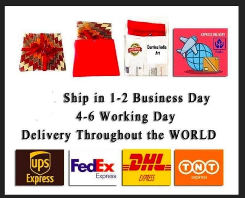 May include: A collage of images showcasing shipping options and delivery times for orders. The images include logos for UPS, FedEx, DHL, and TNT, along with a graphic of a plane delivering a package. The text reads "Ship in 1-2 Business Day 4-6 Working Day Delivery Throughout the WORLD".