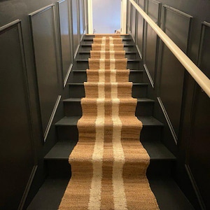 2.6x18, 2.6x20 2.6x30 Ft Stair Jute Runner Rug, Hemp Runner, Jute Runner, Jute Rug, Hallway Long Runner, Natural Rug, Hemp Jute Runner