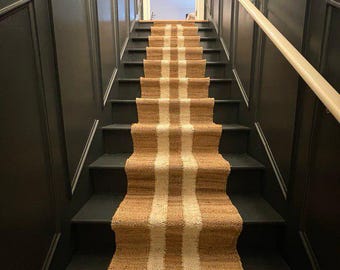 2.6x18, 2.6x20 2.6x30 Ft Stair Jute Runner Rug, Hemp Runner, Jute Runner, Jute Rug, Hallway Long Runner, Natural Rug, Hemp Jute Runner