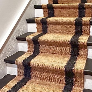 Stair Jute Runner Rug, Stair Decor Runner, Hallway Runner, Jute Runner Rug, Kitchen Rug, Hemp Runner Rug, Vintage Hemp Jute Runner
