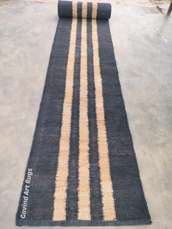 2.6x22 Ft Natural Jute Runner For Stair, Handmade, Hallway jute Runner Rug/kitchen Jute Runner, Entryway Jute Runner  Vintage Jute Area Rug