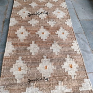 Natural Jute Runner Rug - Bohemian Jute Rug, Jute Runner Rug, Natural Fiber Runner Rug, Jute Braided Rug, Boho Decor Rug, Custom Size Rug