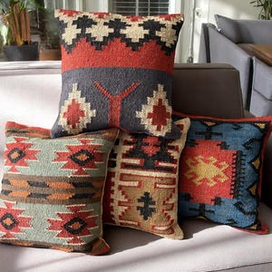 4 Set of 45x45cm Wool Jute Cushion Cover Home Decor Pillow Cases Throw Cushion Covers For Living Sofa and Bedroom Pillows Interior Decor