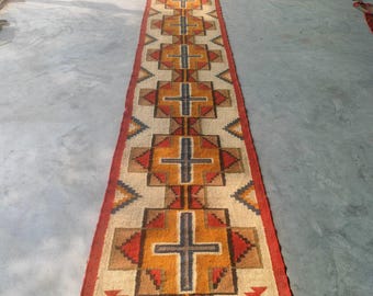 Jute Wool Runner, Handmade Kilim Runner Rug, Hallway Runner, Jute Runner Rug, Stair Kilim Runner, Vintage Runner, Custom Size Runner,2x35 Ft