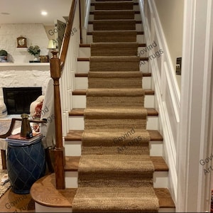 2x22 Hemp Runner Jute Runner, Custom Size Stair Runner for Stylish Homes, Great for Weddings or New Home Gifts