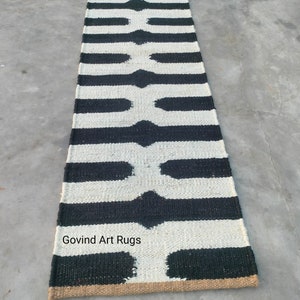 Jute Runner Rug - Natural Jute Runner Rug, Indian Handwoven Jute Rug, Custom Size Rug For Hallway Entry Way Kitchen Laundry, Boho Decor Rug