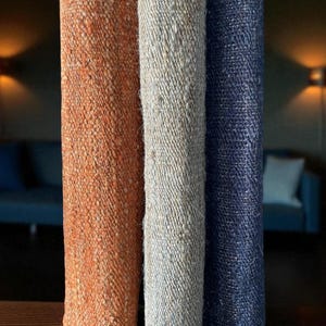 Natural Jute Runner Stair Runner Self Fit Stairs Runner Hemp Jute Runner Custom Size Jute Runner Jute Rug Runner Black