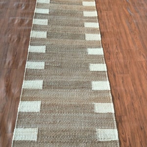 2x20 Ft Stair Jute Runner, Hemp Runner Rug, Turkish Jute Runner, Home Decor Runner, Indoor Runner, Hallway Runner, Natural And White Runner
