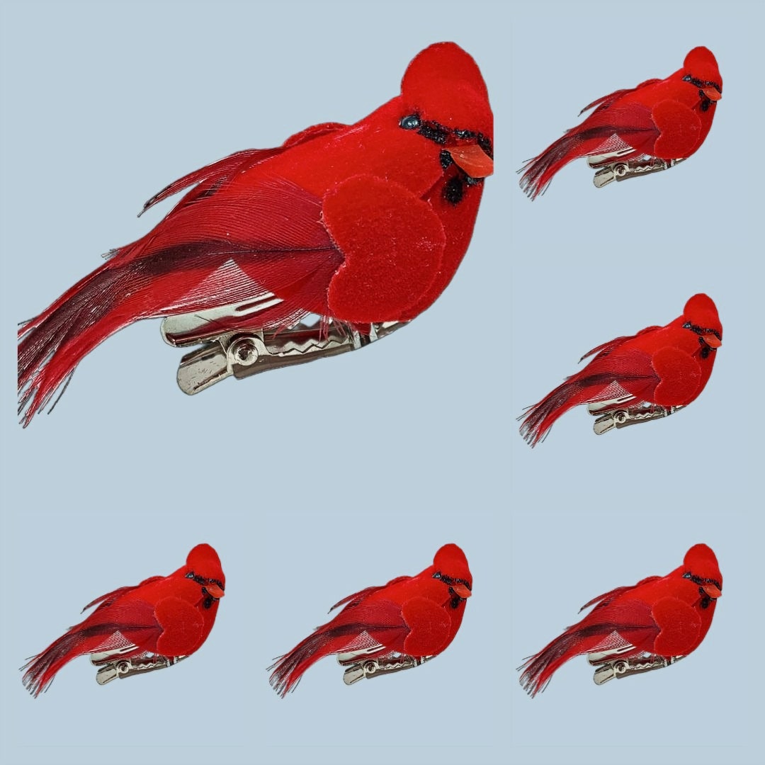 Cardinal Clip on Christmas Tree Ornamentsdecorations Red Etsy