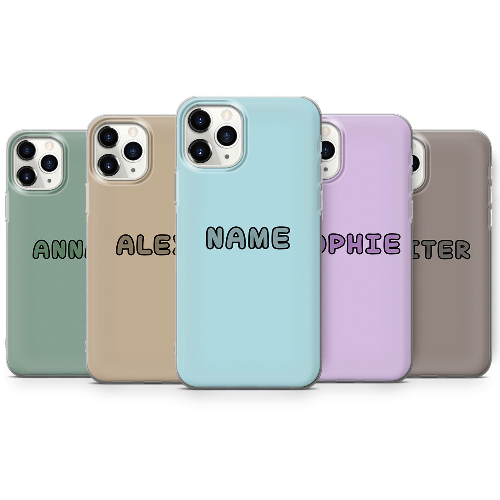 Personalised Custom Phone Case Name Cover Fits for iPhone X Etsy